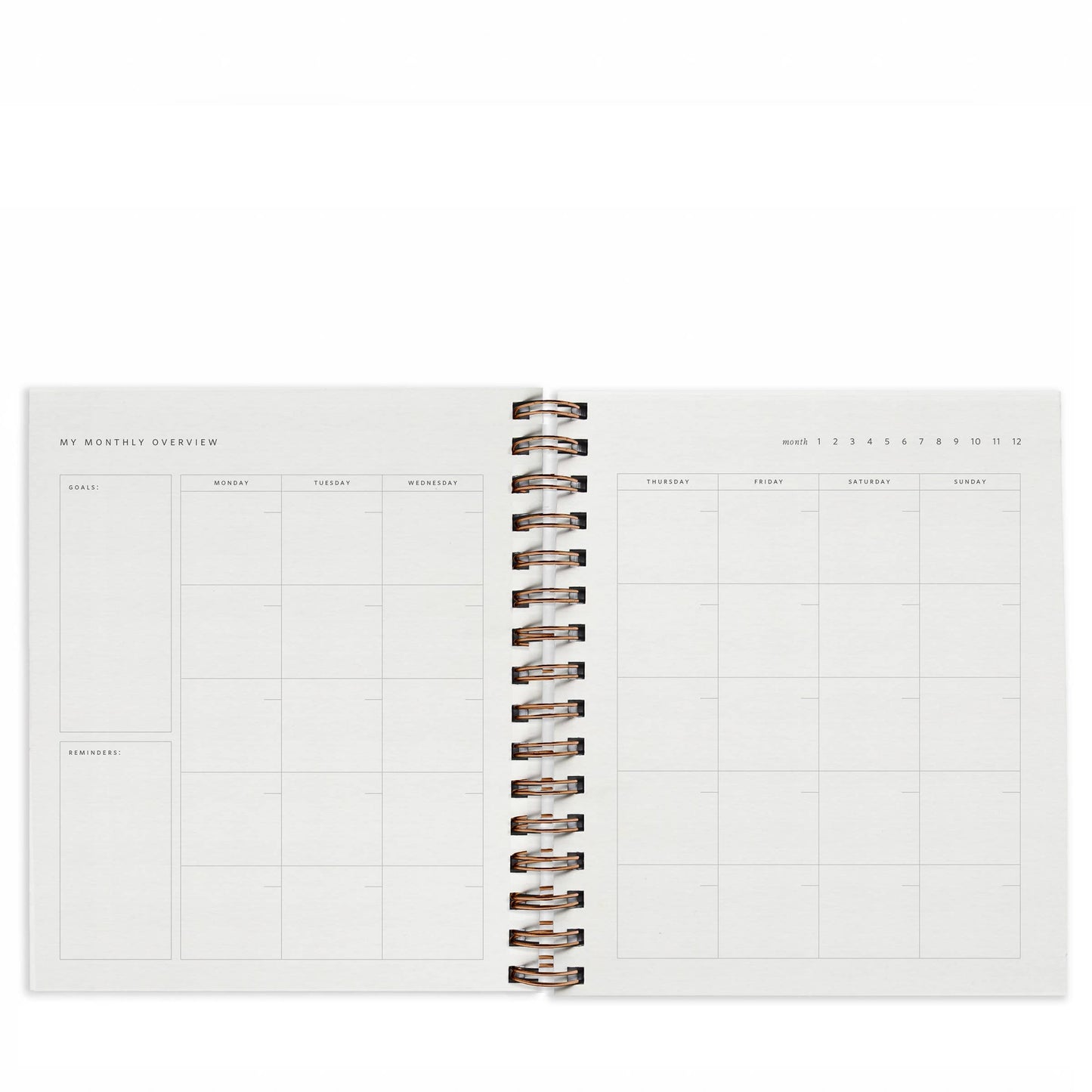 Quarterly Overview Planner in Mustard