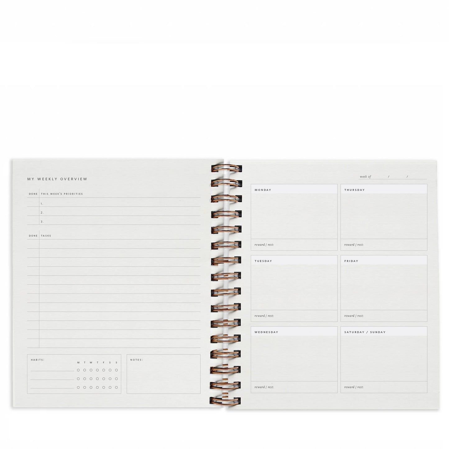 Quarterly Overview Planner in Mustard