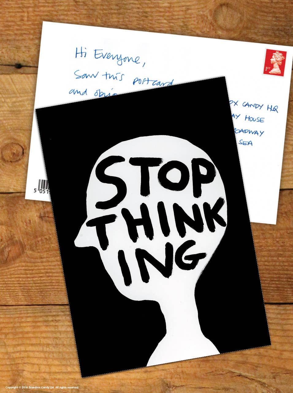 Art Postcard | Stop Thinking