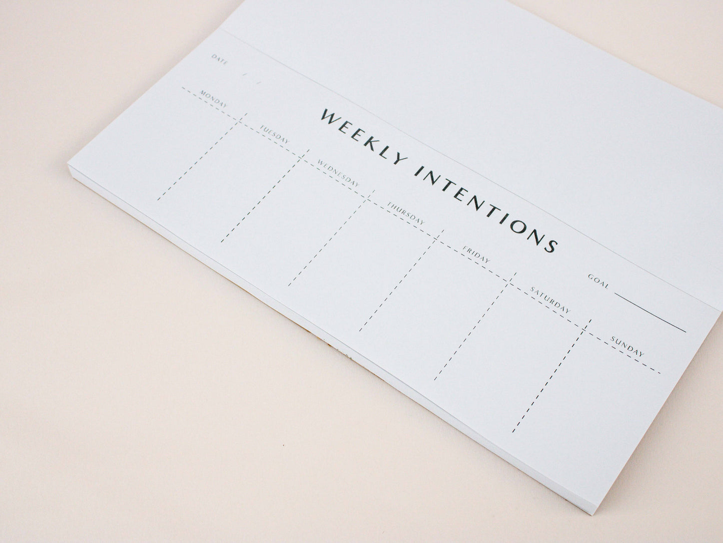 Weekly Intentions Notepad