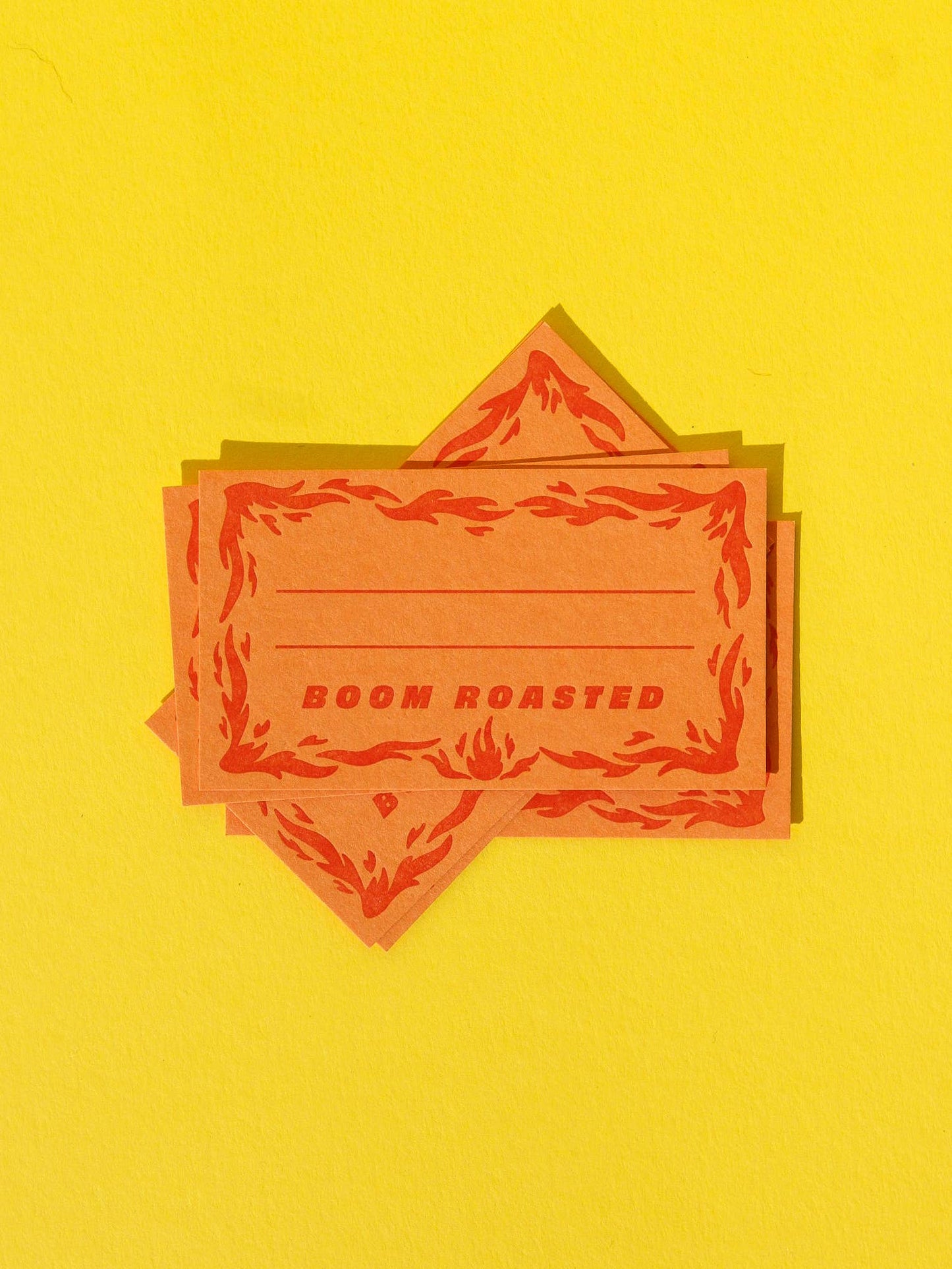 Boom Roasted Letterpress Cards