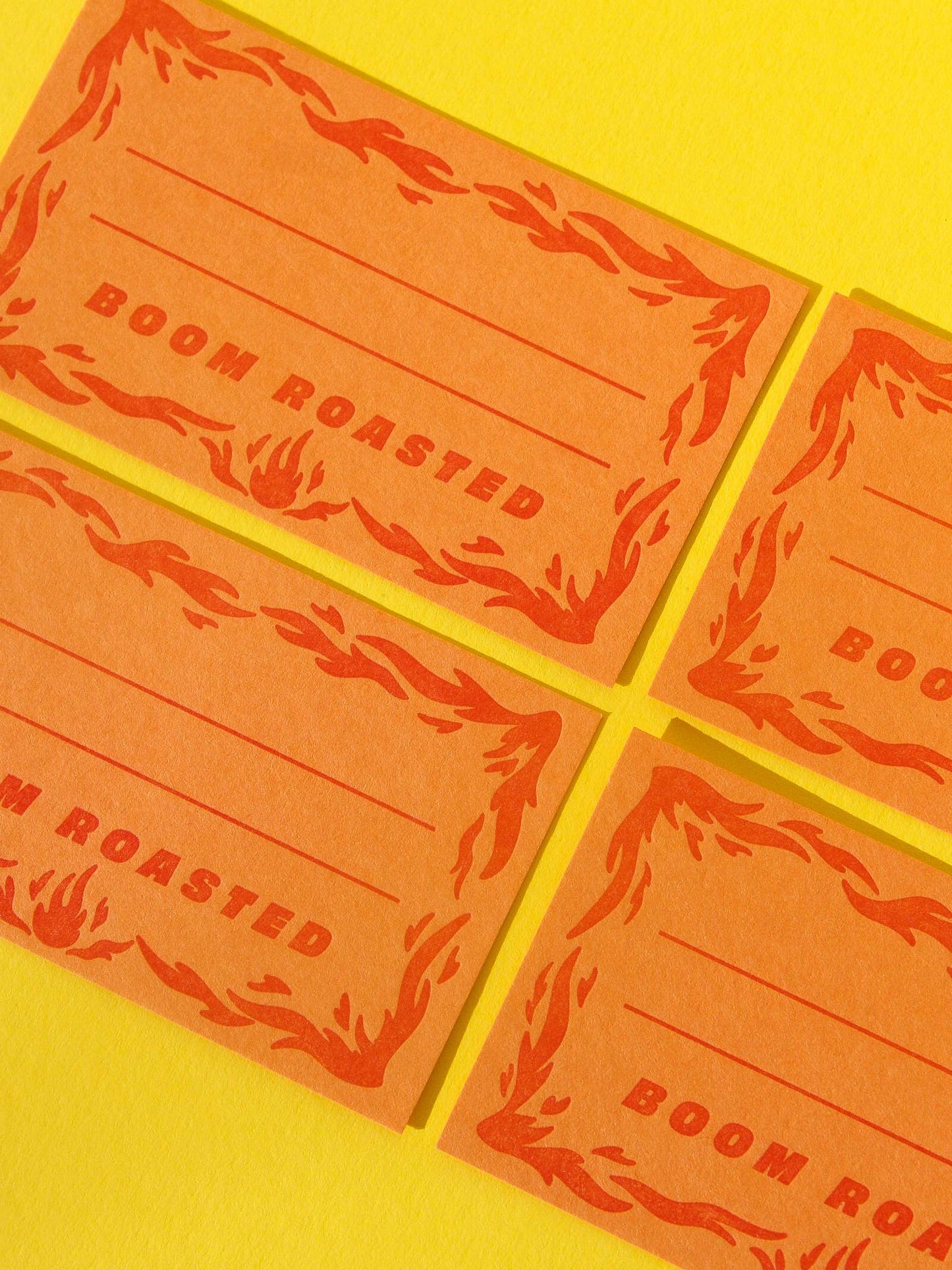 Boom Roasted Letterpress Cards