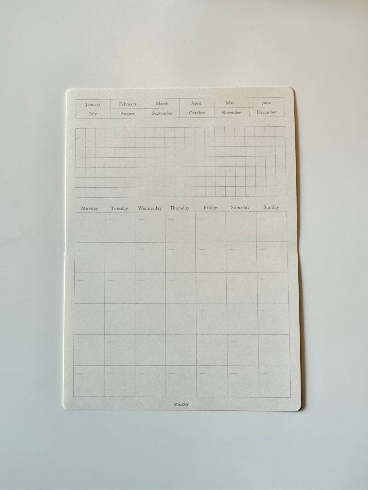 STÁLOGY Removable Calendars | Monthly + Weekly