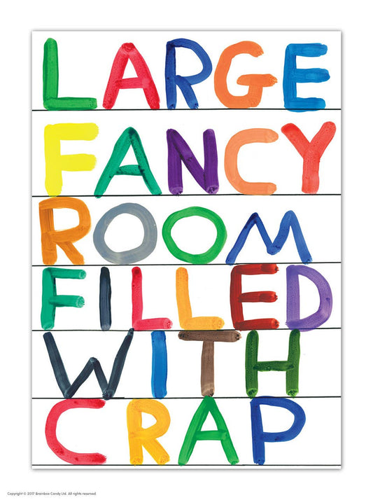 Art Postcard | Large Fancy Room Filled with Crap