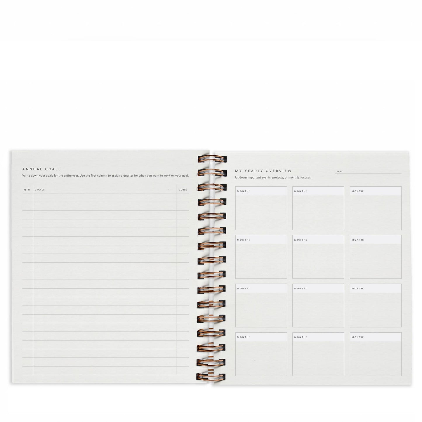 Quarterly Overview Planner in Mustard