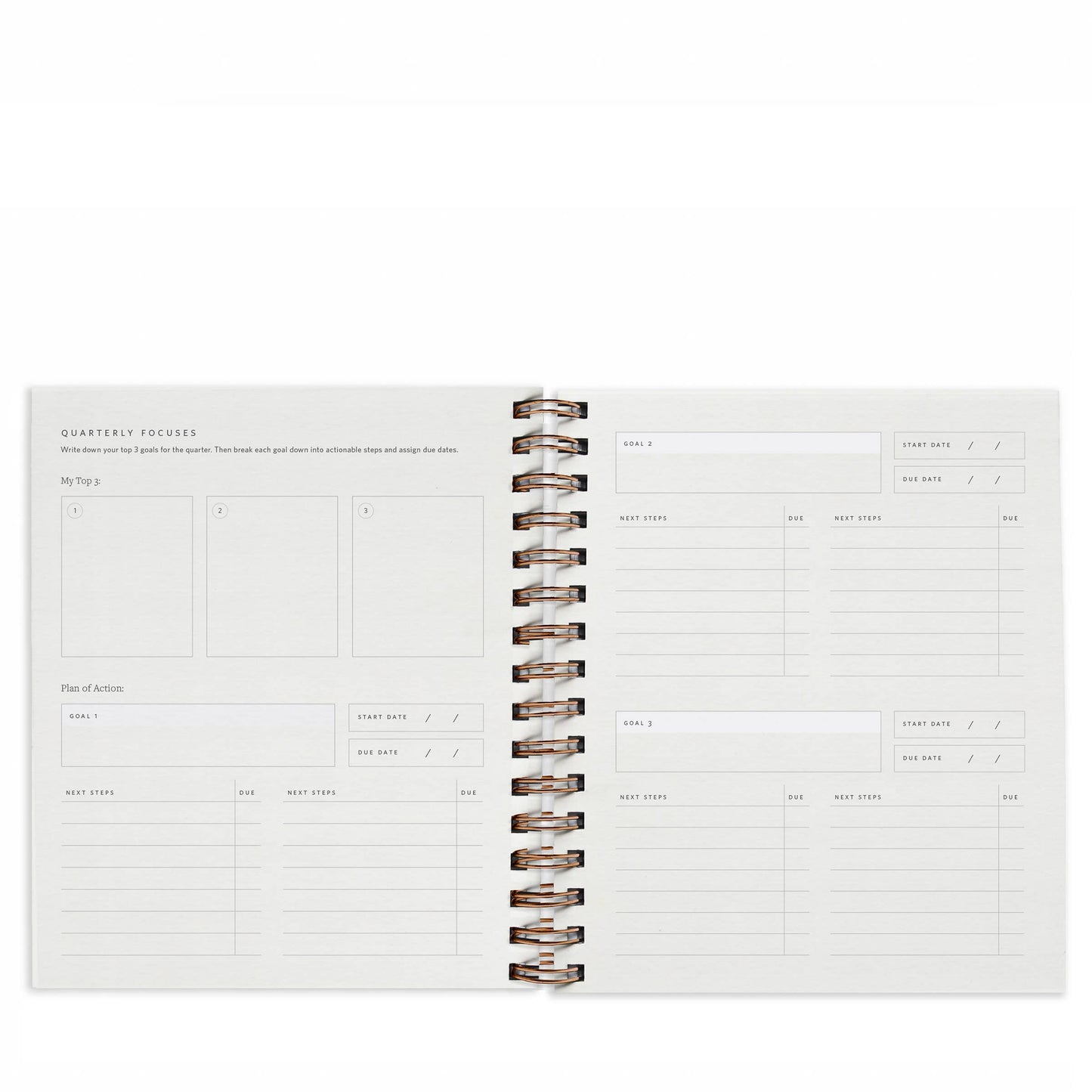 Quarterly Overview Planner in Mustard